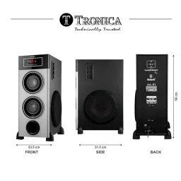 Tronica Ridham- The Powerful Multimedia Speaker 100W Home Theater Dj Speaker, Supports Pendrive/Sd Card/Fm/Tv/Aux/Mic with Remote with High Bass for Party image 2