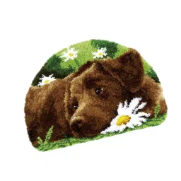 Fashion My Day® Creative Carpet Latch Hooking Kits 50cm x 36cm Dog Pattern for Home Adults| Crafts | Needlecrafts & Yarn | Rug Making | Latch Hooking | Latch Hooking Kits image 4