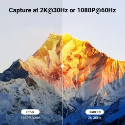 UGREEN 2K@30Hz HDMI Video Capture Card USB 3.0 4K@30Hz Passthrough Full HD 1080P 60FPS with Low Latency for Streaming Gaming, Recording, Compatible with Switch, PS5, Xbox, PC, Mac, Phone image 3