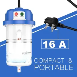 Drumstone (𝐃𝐢𝐰𝐚𝐥𝐢 𝐒𝐩𝐞𝐜𝐢𝐚𝐥 𝟏𝟎+𝟓 𝐘𝐞𝐚𝐫𝐬 Warranty) Portable 1 L Instant Water Heater 3 kW Compact Geyser with Auto Shut-Off ABS Plastic Travel-Friendly for Home, Office & Outdoor Use image 5