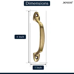 Xpert Brass Toyata Cupboard Handle (Pack of 2) Made of Brass Drawer Handles 4 inches Handle for Wardrobe (BC-111) Antique Finish image 4