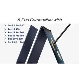 Book Pro 360 S Pen Replacement for Samsung Galaxy Book Pro 360 Laptop All Version (Book Pro 360 | Book2 Pro 360 | Book3 Pro 360 | Book3 360 | Book4 360) Touch Stylus Pen with Tips (Pen-Black) image 2