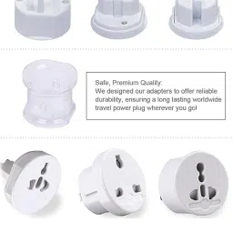 Portible International Multipurpose Travel Adapter All in One | Universal Worldwide Power Plug Charger with Dual USB Ports for US, UK, EU, AUS, NZ, Asia & Europe Compact Portable Converter Smartphones image 3