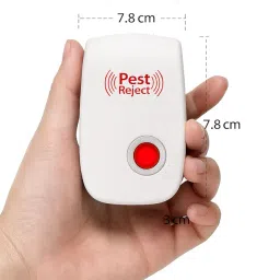 iEI Ultrasonic Pest Repeller, White, Plastic, Electronic Device for Indoor Pest Control Against Mosquitoes, Rats, Insects, 1200 sq ft Coverage, Faint Buzzing image 3
