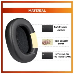 Crysendo Headphone Cushion Pad for Sony ULT WEAR/WH-ULT900N (WHULT900N) Over-Ear Noise Cancelling Headphones | Softer Protein Leather & Memory Foam Headphone Replacement Pads(Black) image 2