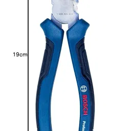 BOSCH Combination Pliers 180mm - High-Quality Chrome Vanadium with Ergonomic Grip and High-Leverage Design - Blue image 2