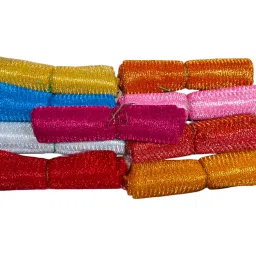 CRAFTY WHEELS Packing Net Fabric Cloth Roll Mesh (8 Mtr) for Wrapping Trays, Basket, Trousseau Packing, Decorations, Flower Making, Gift Wrapping, Room/Hall Decor Golden, Solid image 2