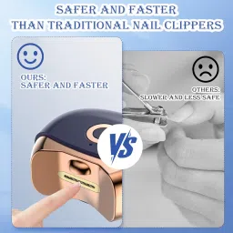 CoolShef Rechargeable Electric Nail Clipper for Adults & Kids – Automatic Nail Cutter with LED Light, Safe & Painless Fingernail & Toenail Trimmer image 3