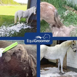 EquiGroomer Large 9" Shedding/Grooming Tool for Horses (Blue) image 5