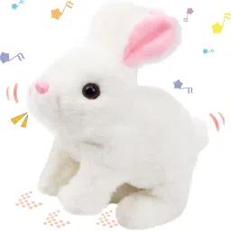 Hopping Walking Bunny Toy with Sounds, Jumping Rabbit Wiggling Ears, Twitching Mouth and Nose, Educational Interactive Bunny Rabbit Toy for Baby Kids image 5