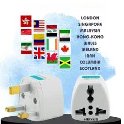 nirvair Type-G Plug Adapter UK Converter - (1pcs) India to UK Plug Adaptor for Hong Kong, UAE, Dubai, Singapore England Universal Travel Adapter Power Plug (Pack of 1) (1) image 2