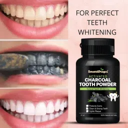 Smartdrops Activated Charcoal Teeth Whitening Powder Suitable For All types Teeth - 80 gm image 5