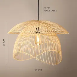 Habere India-All the Cultures Fabricating India Bamboo Lampshade | Cane Lamps | Wicker Lamps | Cafe Lights | Rattan Ceiling Lamps | Rattan Lamp Light (01) image 4