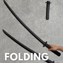 Folding Samurai Katana Toy Sword – Pack of 2 | Ninja Anime Sword Toy for Kids | Retractable Blade for Cosplay, Fancy Dress, Role Play & Halloween image 5