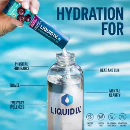 Liquid I.V.™ Hydration Multiplier™ - Acai Berry | Hydration Drink | 16g mixed with 500 ML Water | Pack of 6 = 3LTRS image 2