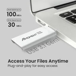 MMOMENT 64GB (10 Pack) MU39 USB Flash Drive– USB 3.2 Retractable Thumb Drive with Sliding Connector, Up to 100MB/s Read, 30MB/s Write – Plug & Play Memory Stick for PC, Mac, TV, Car image 1