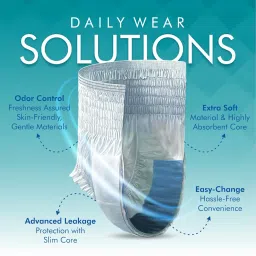 Not Out Adult Diaper Pants, XXL (Waist 42-65 inches | 107-165cm) | Comfortable, Leak-Proof, Odour Control Incontinence Pants, Pack of 4, Count 40 image 1