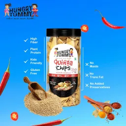 HUNGRY TUMMY Rajma Chips and Quinoa Chips Combo Pack, Salsa and Achari Masala Flavours, 150g Each, 2 Packs image 3