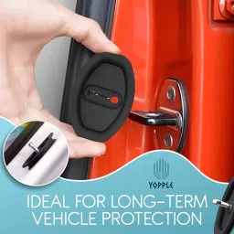 Yopple Silicone Car Door Latch Protective Covers – Waterproof, Thickened Lock Buckle Guard for Silent Shock Absorption – Universal Fit for Vehicle Door Lock Protection (Pack of 2) image 1