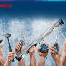 BOSCH Combination Pliers 180mm - High-Quality Chrome Vanadium with Ergonomic Grip and High-Leverage Design - Blue image 1