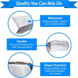 SECUREMENT® (Size-16 x 12) Tamper Proof Polybags Bags/Pouches/Cover 55 Micron for Shipping/Packing [Pack of >50 Pcs. >>with Pod) image 2