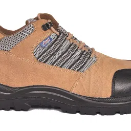 Allen Cooper AC 9005 Men's Safety Shoe, Nubuck Leather, 200 Joules Steel Toe Cap, Size 7 UK/India image 1