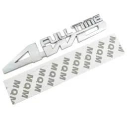 Full Time 4WD 3D Metal Sticker for Kwid 2020 to 2023 Year Onwards Models of Ren-Ault Car 4 Wheel Drive Logo Badges for All Cars & Trucks - Chrome (15.4CM x 2.6CM) image 2