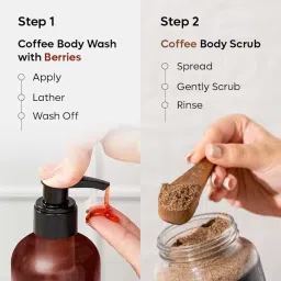 mCaffeine Tan Removal Bath Kit with Exfoliating Coffee Body Scrub & Body Wash | Suitable for All Skin Types | Value Pack of 2 for Men & Women image 4