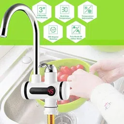 HOT AND COLD WATER GEYSER WATER HEATER FAUCET FAST HEATING TAP WITH LED DIGITAL FOR INSTANT HOT WATER HEATER image 3