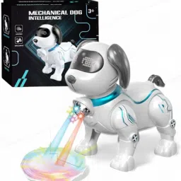 SHAKTISM Mechanical Dog Intelligence Robot, LED Lights and Music, Walking Robot Dog Toy with Colorful Lighting, Ages 3+ image 1