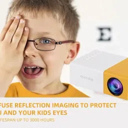 Technoview Pro Mini Portable LED Projector with Multiple Interfaces Like AV, Audio, USB, HDMI, Micro SD, Film Projector for Children's, Home Cinema, Compatible with Smartphone/Laptop/PS4/Firestick image 4