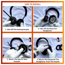 Crysendo Headphone Cushion for Jabra Elite 45h/Jabra Evolve2 40 /Evolve2 65 MS/UC Headphones | Jabra Headset Cushion Replacement Earpads with High-Density Memory Foam & Softer Protein Leather (Black) image 3