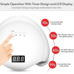 THR3E STROKES Moonstone Nail Extension Kit - 6 Gel Polishes (7.5ml) | 48V UV Nail Lamp | 500 Stiletto Nail Tips & Rhinestones | Professional Nail Art Tools | Base & Top Coat | DIY & Salon Use (MOONSTONE KIT) (NEXUS) image 2