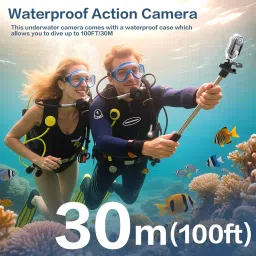 Li&Lu 4K Thumb Action Camera, Sports & Action Video Cameras Portable for Cycling, Motorcycle (with 64G-Card, Black) image 2