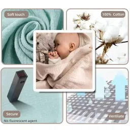 KNB SELLING 1Pcs, Portable Soft & Breathable Baby Nursing Scarf with Adjustable Neck Strap, Muslin Breastfeeding Cover for Moms - Multi-Use Nursing Apron & Baby Essentials - Multicolor. image 4