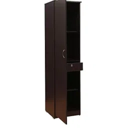 Single Door Engineered Wood Wardrobe In Wenge Matte Finish by Homiez Decor image 4