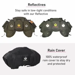 MOTARD Bombardier Motorbike Waterproof Saddle and Tail Bag 65 Liters | Mini Waterproof Tail Bag | Compatible with Sports & Street Motorbikes image 5