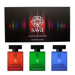 RGB by SAVā | World's First Perfume Layering Kit to create 7 Signature Fragrances from 3 Unisex Scents | LAYER • BLEND • BECOME | SAVAA - सवा - સવા - SAVA image 1