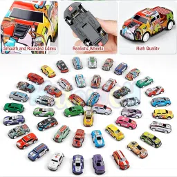 Kidology 48-Piece Pull Back Car Set, Racing & Toy Vehicles for Kids 3+, Bulk Mini Cars, Learning & Educational Stuffers Mini Cars Toy Trucks, Birthday Gift for Boys & Girls. image 5