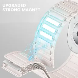 OBOE Silicone Strap Magnetic Band 'COMPATIBLE WITH' Samsung Galaxy Watch 8 40mm 44mm/Galaxy Watch 8 Classic (Midnight Blue) [WATCH NOT INCLUDED] image 2