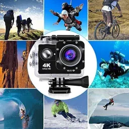 Zuzu Newly Upgraded 2024 4k 1080p Sports Action Underwater Camera with 3-Way Monopod Grip Arm Tripod Foldable Selfie Stick, Stabilizer Mount Holder image 2