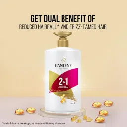 Pantene Advanced Hairfall Solution, 2in1 Anti-Hairfall Shampoo & Conditioner for Women, 1L image 2