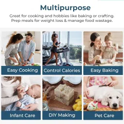 WOPPCART Kitchen Scale Multipurpose Portable Electronic Digital Weighing Scale | Weight Machine With Back Light LCD Display | White | 10 Kg image 5