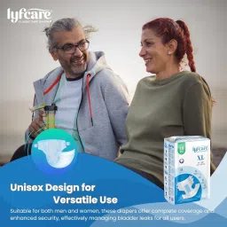Lyfcare Open Tape Adult Diaper Extra Large (XL) - 10 Units | Unisex Diapers Open Tape Style | Waist (127-167 cm) | Wetness Indicator, Super absorb, 360° Protection & 0% Leakage | For Men & Women image 1