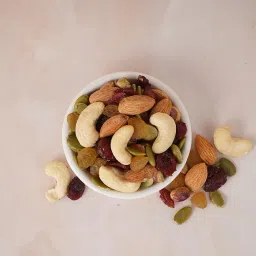 Krishival Nuts Healthy Nut Mix | Premium Trail Mix | Mixed Seeds with Dry Fruits | Almonds | Cashews | Pistachios | Pumpkin Seeds | Raisins | Cranberries, Reusable Jar (200 Grams, Jar) image 1