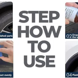 KROYWEN Crystal Coating for Car and Bike Plastic Parts | 30ml PVC Restorer and Revitalizing Coating Agent | Maintenance Dashboard Plastic Cleaner Polish Shining | Pack of 2 image 5