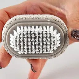 Tiny Deal 1 Pumice Stone And Brush For Feet, Foot File, Dead Skin Callus Remover, Pedicure Tool, Bathroom Accessories-2 ¾" L X 1 ¾" W image 2