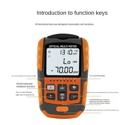 OM 4 in 1 ORANGE Optical Power Meter with Laser Light FC/SC Universal Interface Visual Fault Locator 2mw Vfl Lan Tester Rj45 Network Ethernet Cable Tester -50~+26dBm image 2