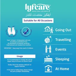 Adult Diapers Medium Size (M) - 40 Units (Pack of 2) | Unisex Diapers Pants Style | Waist (60-85 cm) | Wetness Indicator, Super Absorption, 360° Protection & 0% Leakage | For Men & Women image 3