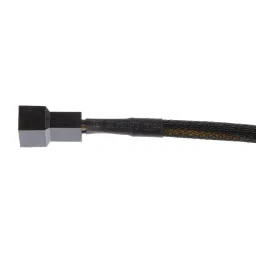 UniQMart 30cm 4Pin PWM Fan Cable Extension Male to Female Black Sleeved Braided image 3